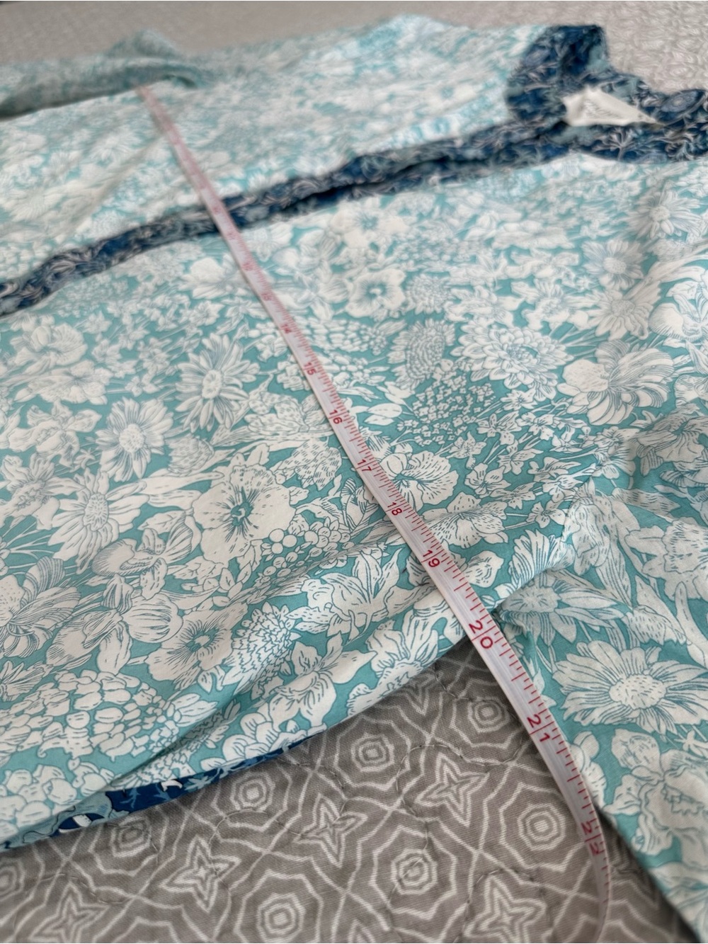 Tuckernuck Hyacinth House Gracelynn Tunic Dress Blue Aqua Floral Print Size S - Picture 8 of 12